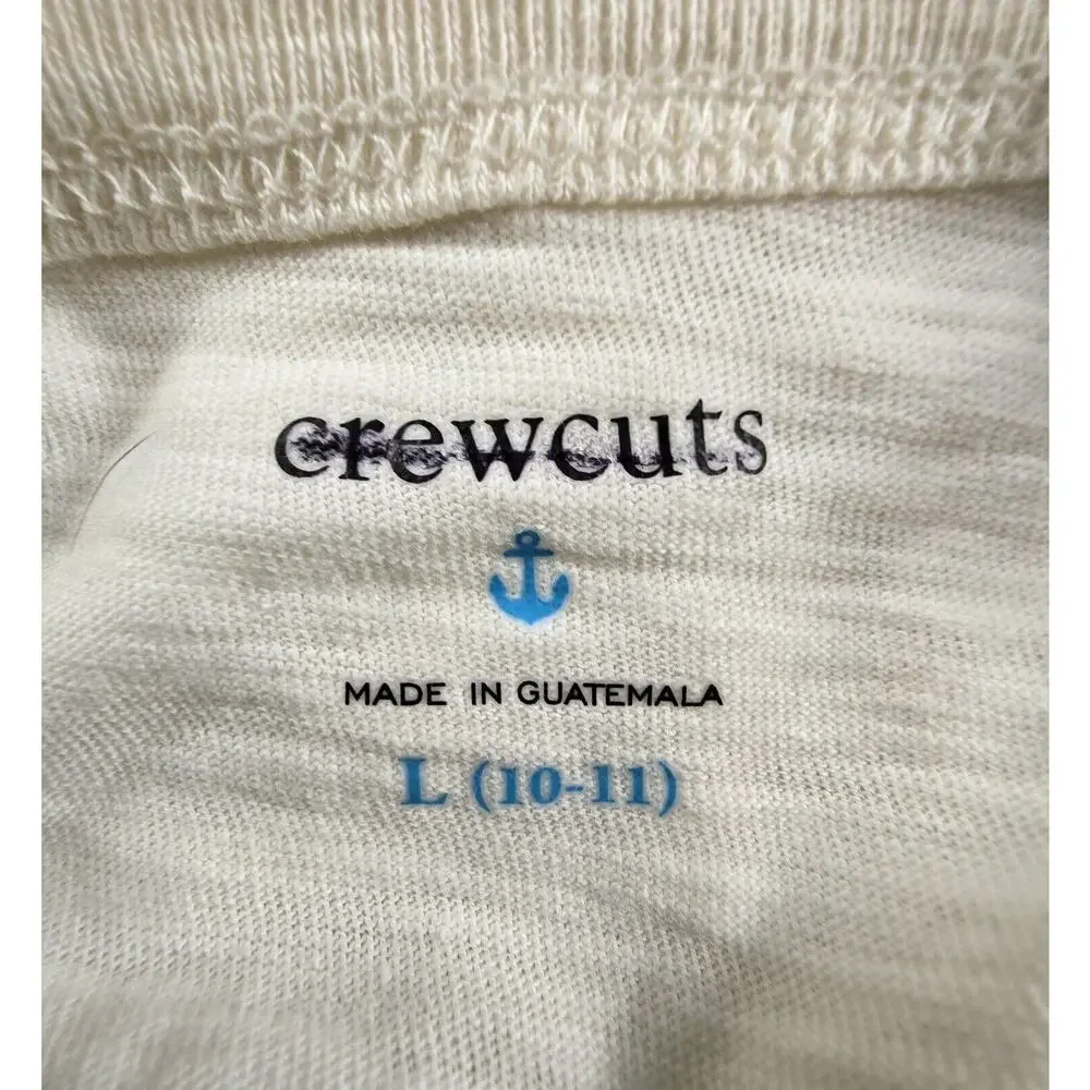 J. Crew Boys Varsity Dog Graphic Bulldog Long Sleeve Tee Large NWT